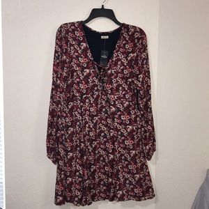 Long sleeve Floral t-shirt dress
